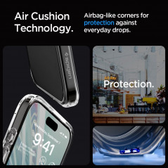 Apple iPhone 15 Pro Hülle Spigen Ultra Hybrid Kristallklar  Durchsichtbar