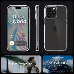 Apple iPhone 15 Pro Hülle Spigen Ultra Hybrid Kristallklar  Durchsichtbar