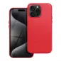 Apple iPhone 15 Pro Max Hülle Leather Mag Cover Elegant  MagSAFE  Rot