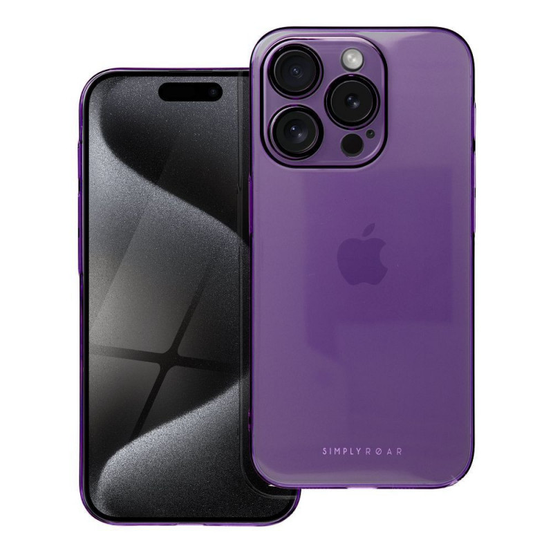 Apple iPhone 15 Pro Hülle Roar Pure Simple Fit  Lila (Purple)