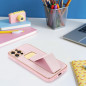 Apple iPhone 15 Plus Hülle LEATHER Case Kickstand Rosa