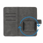 Apple iPhone 12 Universaletui, Book Handytaschen COMMON book Elegant, Weiches Futter innen  Schwarz
