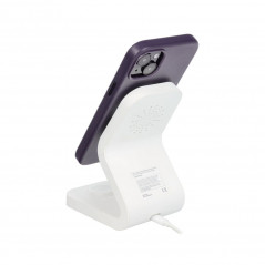 Apple iPhone 15 Plus Hülle Leather Mag Cover Elegant  MagSAFE  Dunkelviolett