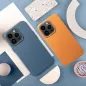 Apple iPhone 15 Pro Hülle Leather Mag Cover Elegant  MagSAFE  Orange