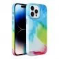 Apple iPhone 15 Pro Hülle Leather Mag Cover Elegant  MagSAFE  Farbspritzer