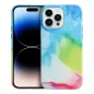 Apple iPhone 15 Pro Hülle Leather Mag Cover Elegant  MagSAFE  Farbspritzer
