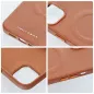 Apple iPhone 13 Hülle Roar Leather Mag Elegant  MagSAFE  Braun