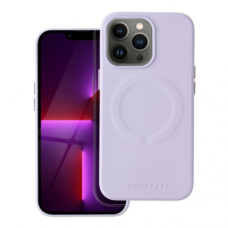 Apple iPhone 13 Pro Hülle Roar Leather Mag Elegant  MagSAFE  Lila (Purple)