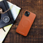 Apple iPhone 13 Pro Max Hülle Roar Leather Mag Elegant  MagSAFE  Braun