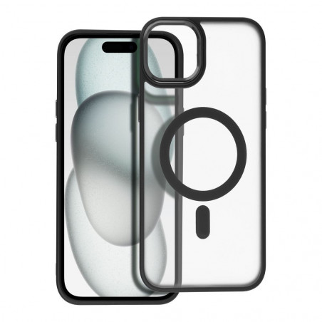 Apple iPhone 15 Plus Hülle Matte Mag Cove MagSAFE  Schwarz