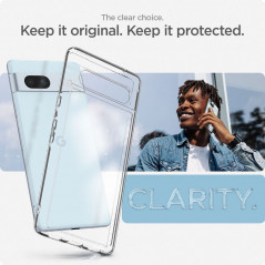 Google Pixel 7a Hülle Spigen Ultra Hybrid Kristallklar  Durchsichtbar