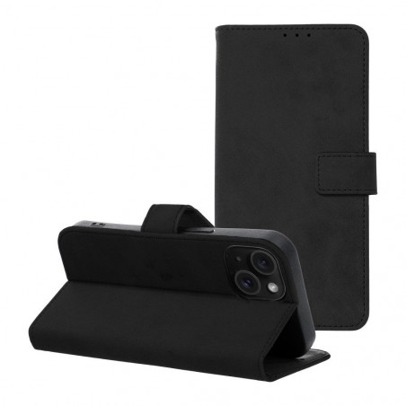 Apple iPhone 15 Book Handytaschen TENDER Book Schwarz