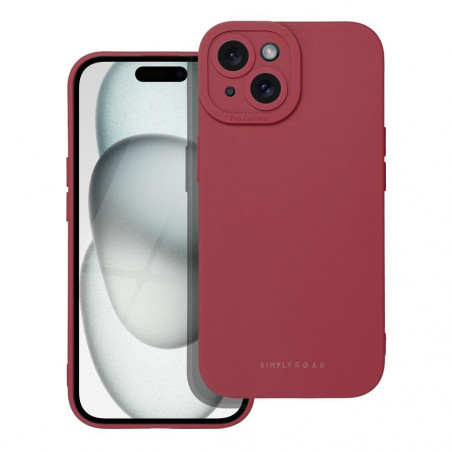 Apple iPhone 15 Hülle Roar Luna Monochromatische, Stilvoll, Ein ästhetisches Accessoire  Rot