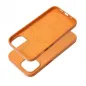 Apple iPhone 15 Hülle Leather Mag Cover Elegant  MagSAFE  Orange