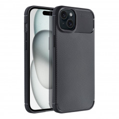 Apple iPhone 15 Hülle Carbon premium Elegant  Schwarz