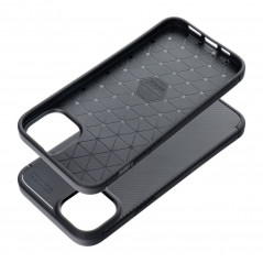 Apple iPhone 15 Hülle Carbon premium Elegant  Schwarz