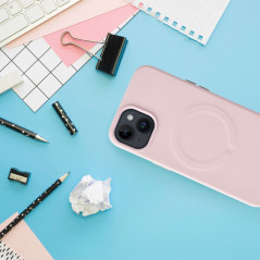 Apple iPhone 13 Hülle Roar Leather Mag Elegant  MagSAFE  Heißes Rosa