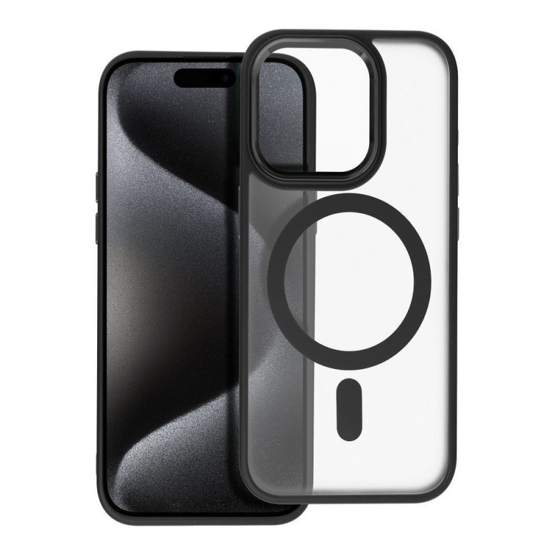 Apple iPhone 15 Pro Hülle Matte Mag Cove MagSAFE  Schwarz