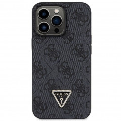 Apple iPhone 13 Pro Hülle Guess Metal Logo Starss Crossbody Elegant  Schwarz