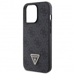 Apple iPhone 13 Pro Hülle Guess Metal Logo Starss Crossbody Elegant  Schwarz