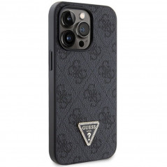 Apple iPhone 13 Pro Max Hülle Guess Metal Logo Starss Crossbody Elegant  Schwarz