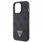 Apple iPhone 13 Pro Max Hülle Guess Metal Logo Starss Crossbody Elegant  Schwarz