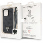 Apple iPhone 13 Pro Max Hülle Guess Metal Logo Starss Crossbody Elegant  Schwarz