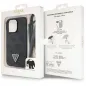Apple iPhone 13 Pro Max Hülle Guess Metal Logo Starss Crossbody Elegant  Schwarz
