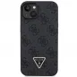 Apple iPhone 14 Hülle Guess Metal Logo Starss Crossbody Elegant  Schwarz