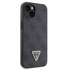 Apple iPhone 14 Hülle Guess Metal Logo Starss Crossbody Elegant  Schwarz