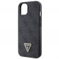 Apple iPhone 14 Hülle Guess Metal Logo Starss Crossbody Elegant  Schwarz
