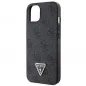 Apple iPhone 14 Hülle Guess Metal Logo Starss Crossbody Elegant  Schwarz