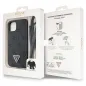 Apple iPhone 14 Hülle Guess Metal Logo Starss Crossbody Elegant  Schwarz