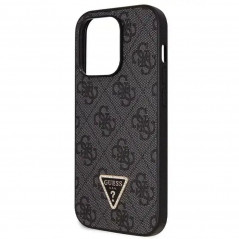Apple iPhone 14 Pro Max Hülle Guess Metal Logo Starss Crossbody Elegant  Schwarz