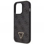 Apple iPhone 14 Pro Max Hülle Guess Metal Logo Starss Crossbody Elegant  Schwarz
