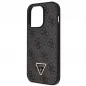 Apple iPhone 14 Pro Max Hülle Guess Metal Logo Starss Crossbody Elegant  Schwarz
