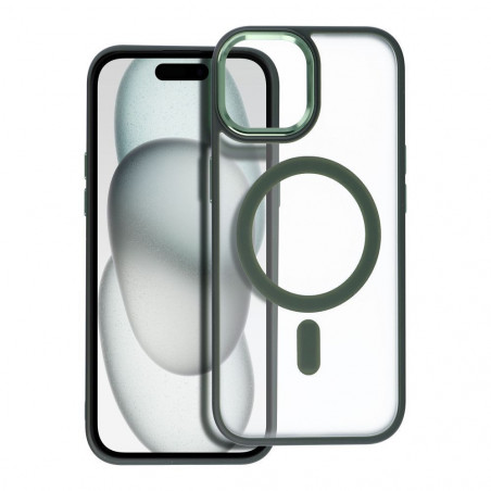 Apple iPhone 15 Hülle Matte Mag Cove MagSAFE  Grün