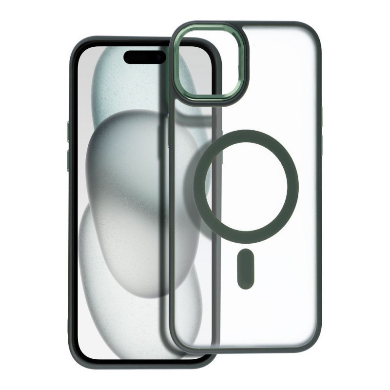 Apple iPhone 15 Plus Hülle Matte Mag Cove MagSAFE  Grün