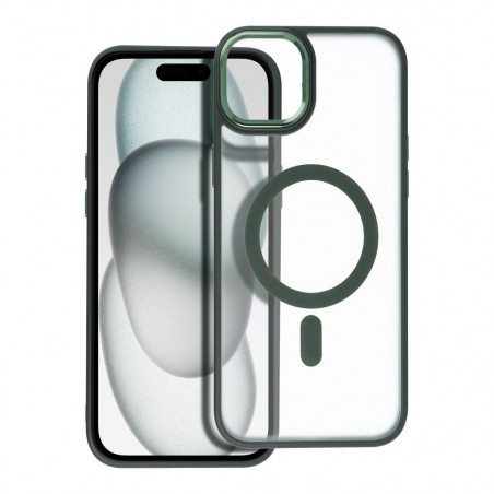 Apple iPhone 15 Plus Hülle Matte Mag Cove MagSAFE  Grün