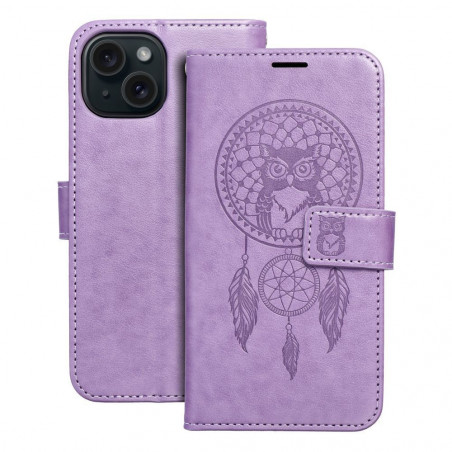 Apple iPhone 15 Book Handytaschen MEZZO Book Traumfänger  Lila (Purple)