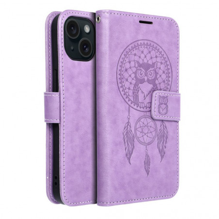 Apple iPhone 15 Book Handytaschen MEZZO Book Traumfänger  Lila (Purple)