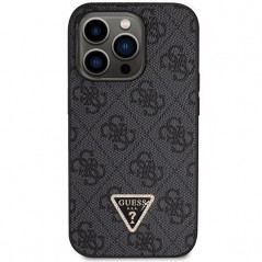 Apple iPhone 14 Pro Hülle Guess Metal Logo Starss Crossbody Elegant  Schwarz