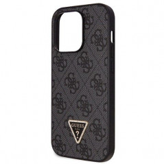 Apple iPhone 14 Pro Hülle Guess Metal Logo Starss Crossbody Elegant  Schwarz