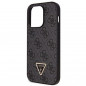 Apple iPhone 14 Pro Hülle Guess Metal Logo Starss Crossbody Elegant  Schwarz