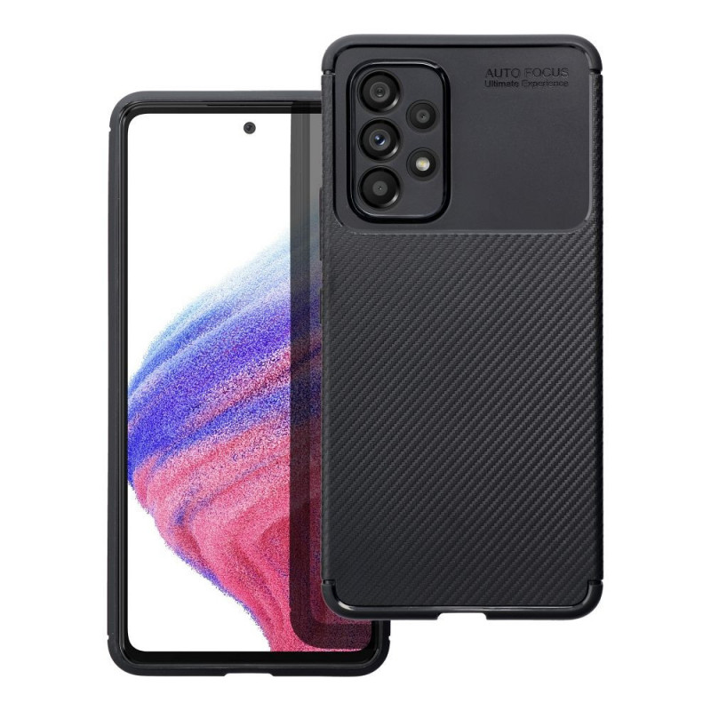 Samsung Galaxy A14 LTE Hülle Carbon premium Elegant  Schwarz
