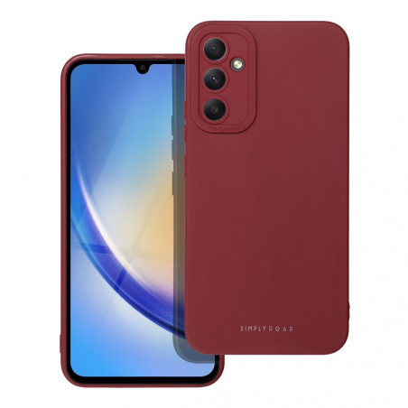 Samsung Galaxy A34 Hülle Roar Luna Monochromatische, Stilvoll, Ein ästhetisches Accessoire  Rot