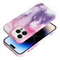 Apple iPhone 14 Pro Max Hülle Leather Mag Cover Elegant  MagSAFE  Lila Spritzer