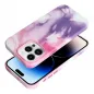 Apple iPhone 14 Pro Max Hülle Leather Mag Cover Elegant  MagSAFE  Lila Spritzer