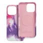 Apple iPhone 14 Pro Max Hülle Leather Mag Cover Elegant  MagSAFE  Lila Spritzer
