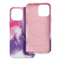 Apple iPhone 13 Pro Max Hülle Leather Mag Cover Elegant  MagSAFE  Lila Spritzer